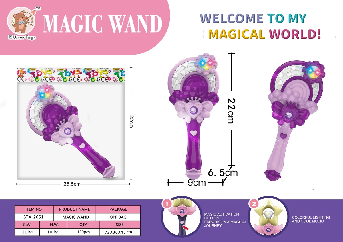 Colorful Light-Up Princess Musical Light-Up Magic Wand - Lollipop