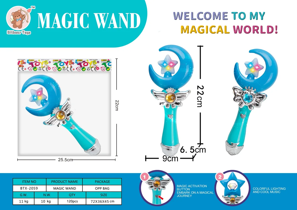 Colorful Light-Up Frozen Musical Light-Up Magic Wand - Moon