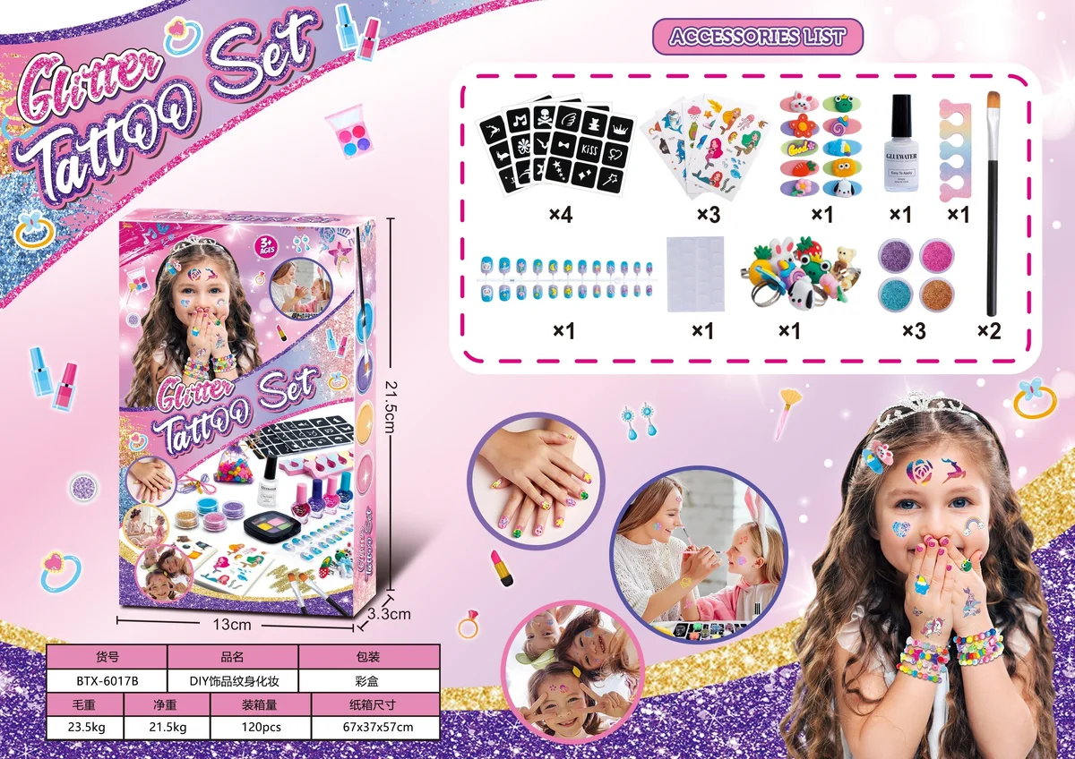 Kids Tattoo Sticker Set + Nail Tips