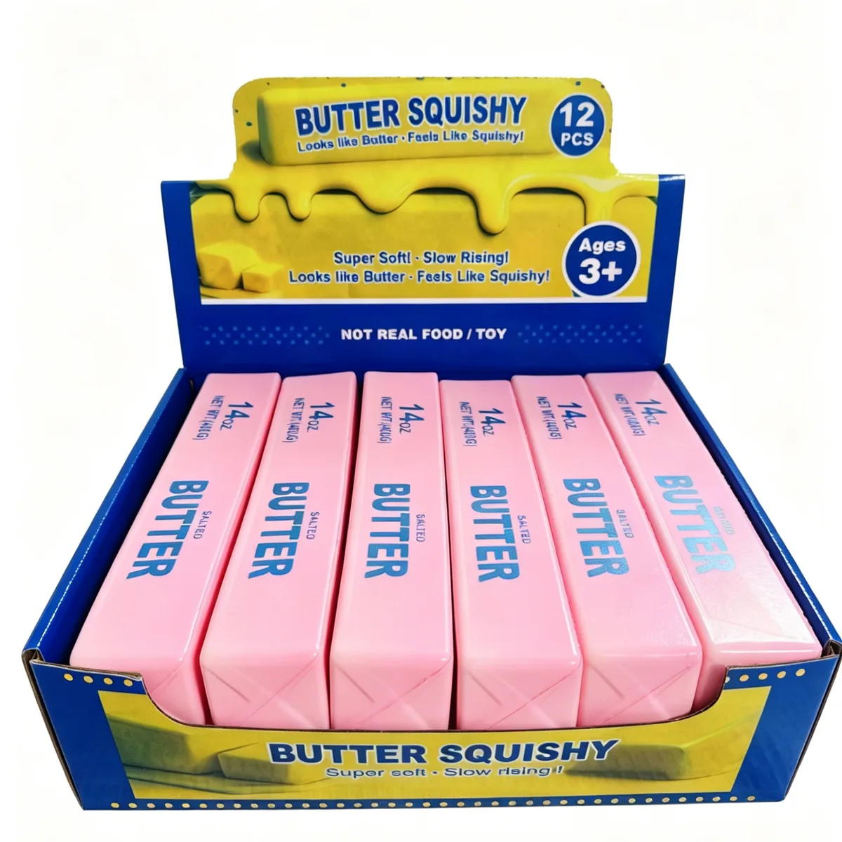 24cm Medium Pink Butter Stick Squishy Toy