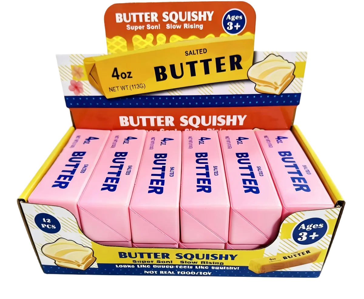 14cm Pink Butter Stick Squishy Toy