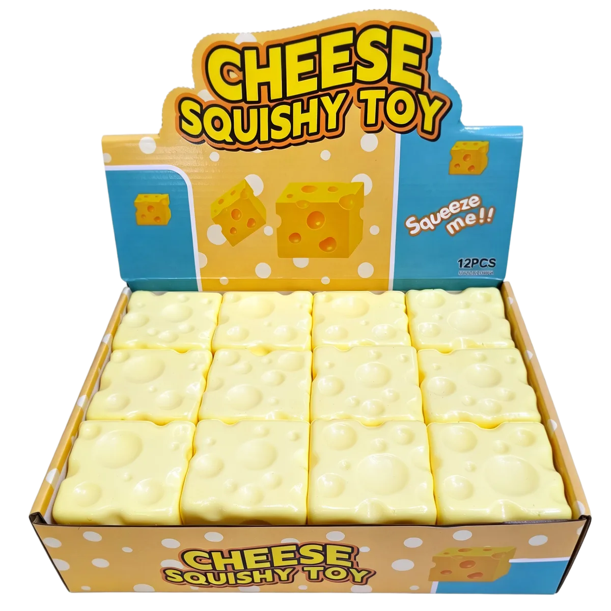 Large 7cm Cheese Block Squishy Toy
