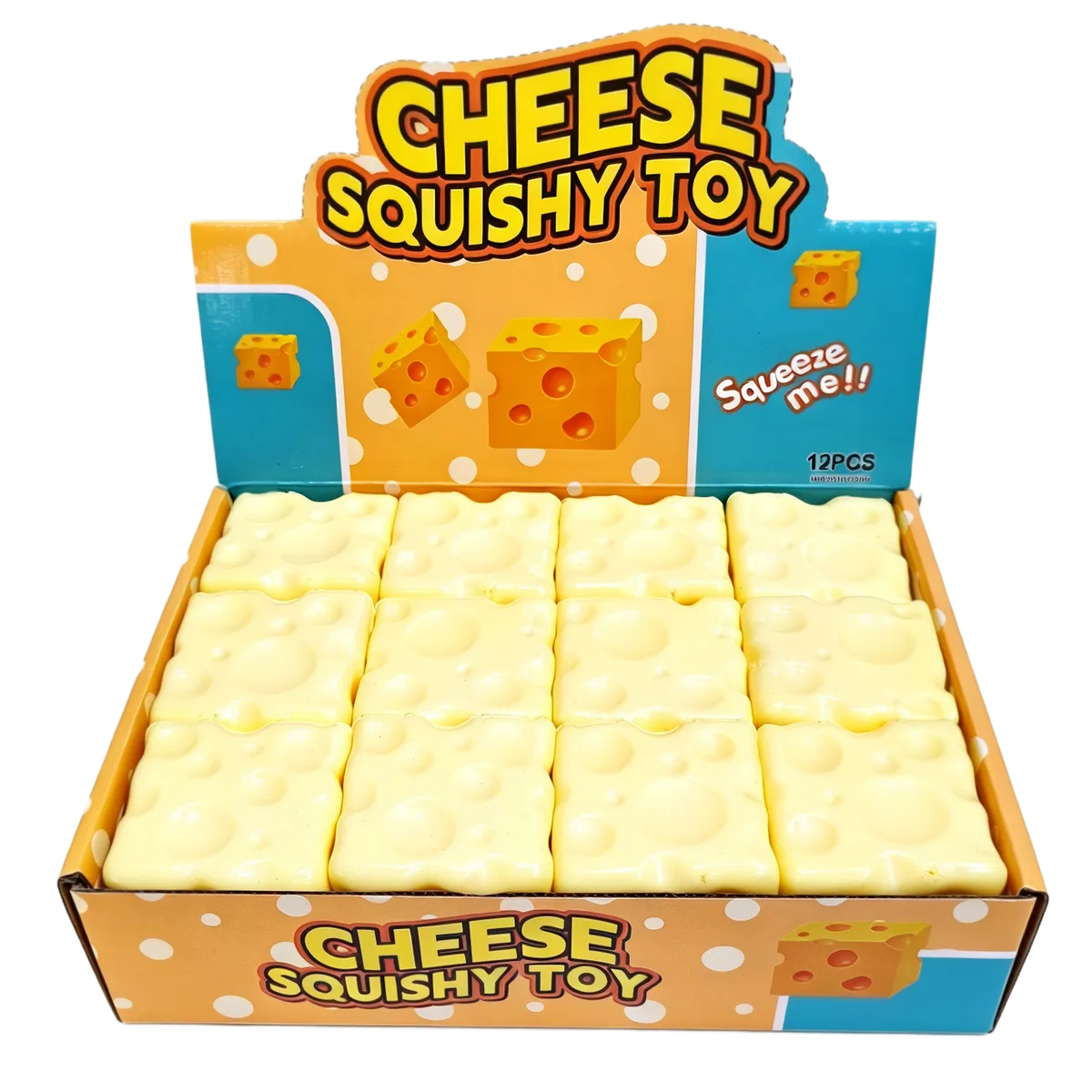 Small 5cm Cheese Block Squishy Toy