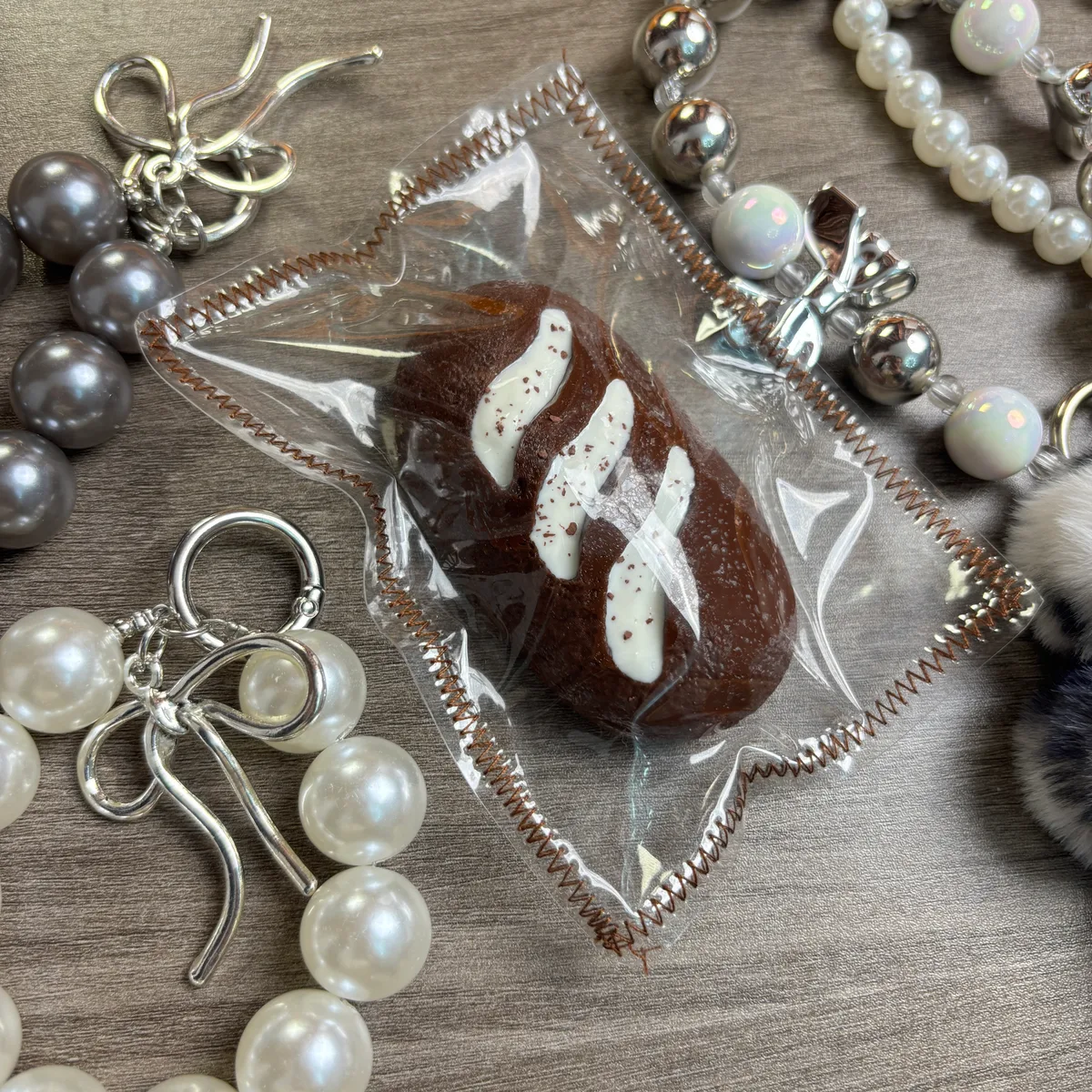 Mini Chocolate Baguette Squishy Toy