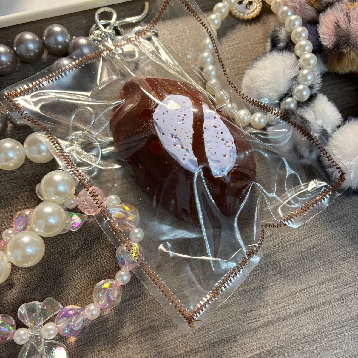 Taro Cream Pretzel Squishy Toy