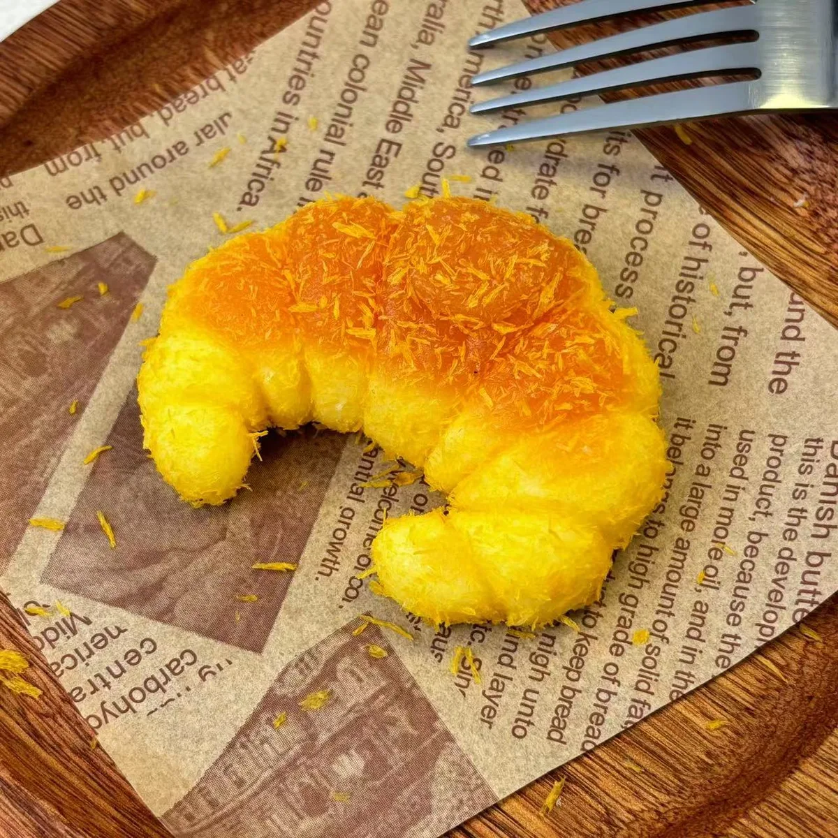 Fried Croissant Squishy Toy